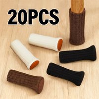 20Pcs Chair Legs Socks Knitted Furniture Feet Floor Protectors Anti-slip Pads Silent Thicken Table Chair Leg Socks Covers