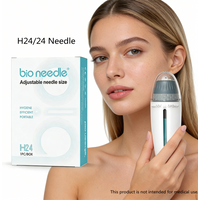 New Adjustable Microneedling Derma Stamp Bio Needle H24/24Needle For Hair Skin Care Derma Pen With 10ml Capacity Bottle Home Use