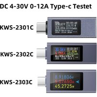 Type-C Current Voltage Capacity Phone USB Tester DC 4-30V 0-12A Power Meter Tester PD Mobile Power Detector Test