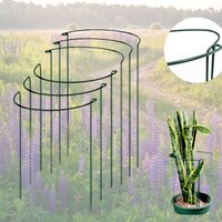 20x35Cm Sturdy Metal Plant Support Stakes Plant Climbing Support Frame For Garden Keep Flowers Vegetables Growth Fixed Rod 2Pcs