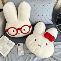 35cm Miffy Rabbit Pillow Cute Cartoon Rabbit Doll Bedroom Sofa Bed Back Cushion Kawaii Home Decor Birthday Gift for Girls Toys