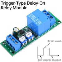 DC 5V 12V 24V Delay Open Delay Close Trigger Dual Delay Adjustable Relay Module Trigger Delay Relay Module (Delay On+Delay Off)
