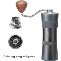 NineAM Upgrade Manual Coffee Grinder Professional Stainless Steel 7 and 10 Core Burrs Coffee Beans Grinder Handmade Coffee Tools