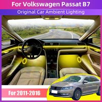 For Volkswagen Passat B7 2011-2016 Symphony Ambient Lights Car RGB App Control LED Interior Hidden Acrylic Strip Light 64s Color