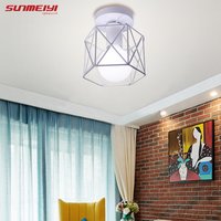 Moderne nordique blanc LED plafonnier éclairage industriel Vintage Loft plafond Lmap ombre maison chambre salon cuisine décor