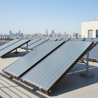Solar Thermal Heating System Flat-Plate Collector Freestanding for Hotels Stainless Steel Construction Class Energy