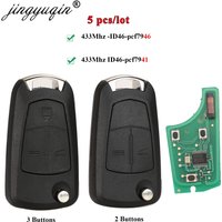 jingyuqin 5pcs Car Remote PCF7941/7946 Key for Opel/Vauxhall Astra H 2004-2009 Zafira B 2005-2013 PCF7946 For Vectra C 2002-2008