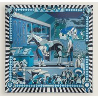 Horse Print Silk Scarf 90CM Women Twill Scarfs Luxury Designers Shawls Head Hair Neck Decoration Lover Mother Gift