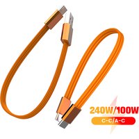 0.3M Short Cable PD 240W Type C To USB C Cable Fast Charging For iPhone 15 16 17 Tablet Laptop 100W USB Type C Cable For Huawei