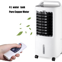 2025 4L Portable Evaporative Air Cooler with Remote Control - Mobile Water Cooling Fan