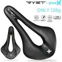 RYET Carbon Bike Saddle Ultralight Leather Road Bike MTB Racing Pu Soft Seat Cushion Bicycle OVAL RAIL7*9 Seating Cycling Parts