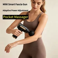 Mini Fascia Gun 6 Adjustable Speeds Portable Deep Tissue Massager With 4 Massage Heads For Muscle Relaxation Pain Relief Fitness