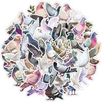 50PCS Dove Of Peace Cute Stickers Aesthetic DIY Decoration Children's Toys Kids Travel Luggage Cup Decal Graffiti Sticker Pack