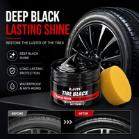 Auto Tire Black Shine Paste Rubber Plastic Anti Aging Waterproof Coating Car Interior Exterior Restoration Care Renovation Cream