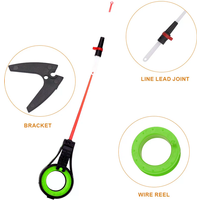 Portable Mini Ice Fishing Rod with Replaceable Tip, Winter Lure Fishing Accessory, Plastic Made