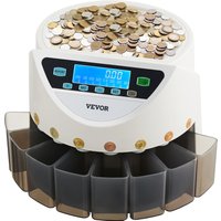 SucceBuy EURO-Münzsortierer für 8 Arten von Euro-Münzen, Münzzzählermaschine und Verpackungsmaschine, fasst bis zu 850 Münzen, LCD-Display