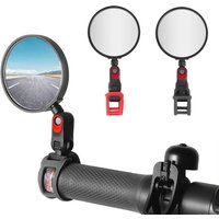 360° Adjustable Scooter Rear View Mirror Curved Mirror Universal Handlebar Mirror for Ninebot MAX G3 G2 G30 ZT3 Pro F3 F40 P100