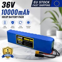 10S3P 36V 10Ah 18650 Akkupack Lithium-Ionen-Akku 10000mAh für Roller E-Bike Elektrofahrrad 1000W mit Smart BMS Sicherheitsschutz Hochleistungs-Ersatzakku EU-Lokallager Schnelle Lieferung