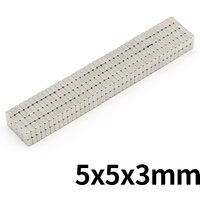 5x5x3mm Block Super Strong Neodymium Magnet N35 Powerful Magnetic NdfeB Permanent Refrigerator Magnet imanes DIY