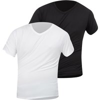 1/2/3 Pcs Men's Black and White Simple Basic Short Sleeve Loose Plus Size Youth Sports Leisure Comfortable T-shirt Middle-aged