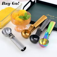 1/2PCS Ice Cream Scoops Stacks Stainless Steel Ice Cream Digger Non-Stick Fruit Ice Ball Maker Watermelon Ice Cream Spoon Tool