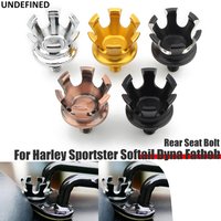 Motorcycle Seat Bolt Screw Nuts Crown Style Mount Knob Cover For Harley Touring Road King Dyna Wide Glide Softail Street Bob