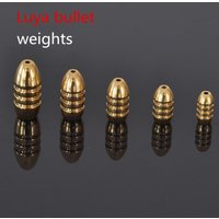 5Pcs/lot Bullet Shape Stainless Brass Sinker 1.8g/3.5g/5g/7g/10g Weight For Fishing Hook Texas Rig Fishing Accessories Tools