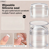 〔YS1〕Transparent Nail Seal With Scraper Erasable French Nails Stamp Template Printing Tool Nail Polish Stamping Manicure Tool