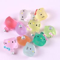 10/50PCS Resin Miniature Cute 3D Matte Luminous Cartoon Small Bottle Handmade DIY Decorative Material