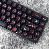 MAIMOOO Anime Pingu Keycap 97/118 Keys MOA Profile PBT Thermal Sublimation Black Cute Penguin Keycaps for Mechanical Keyboard