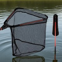 90cm Foldable Fishing Net Aluminum Alloy Telescopic Handle Portable Landing Scoop for Outdoor Angling Gear River Lake Fishing