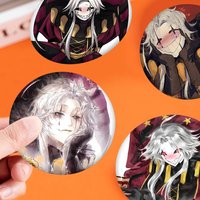 Pierrot Funny Game The Freak Circus Creative Pins Funny Faces Round Snap-in Brooch Badge Backpack Hat Accessories Jewelry Gifts
