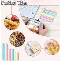 12pcs/set Food Storage Portable Sealer Clamp Plastic Tool New Kitchen Accessories Food Snack Seal Sealing Bag Clips