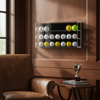 Transparent Golf Ball Display Case Wall Mount Tabletop Showcase Box for Golf Ball Storage Golf Supplies