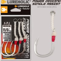 4-PJ POWER JIGGING SINGLE ASSIST WITH BKK HOOKS STRENGTHEN SEA FISHING HOOK TUNA HOOK
