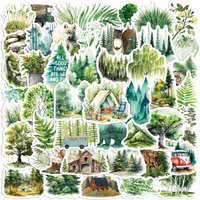 50Pcs Aesthetic Wild Forest Stickers for Waterproof Scrapbook Stationery Travel Luggage Water Bottle Phone Laptop Guitar