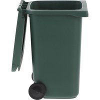 Mini Trash Can With Lid For Desk Home Office Small Garbage Bucket Desktop Waste Holder Pen Stationery Storage Container