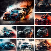 Racing Car Art RS7 RS6 E30 Diamond Painting Cross Stitch Mosaic Embroidery Pixel Novelty Drill Room Decor 5D DIY Art Children Gi