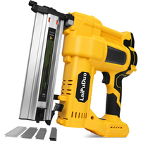 Brushless Electric Brad Nailer 0-50MM 2-in-1 Cordless Nail Gun/Staple Gun Woodworking Crafting Tool for Dewalt 20V Battery Pin