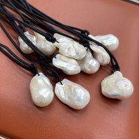 Pearl Necklace Natural Freshwater Pearl Baroque Pendant 20-30mm For Women Girl Gift Length 67cm
