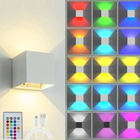 Indoor LED Colorful Wall light Remote Control Light with Battery USB Charging Wall lamp for Living room Corridor Stair Lighting