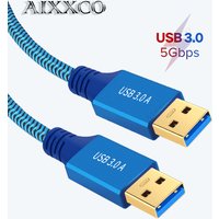 AIXXCO USB to USB Extension Cable Type A Male to Male USB 3.0 2.0 Extender for Radiator Hard Disk TV Box USB 3.0 Cable Extension