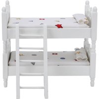 1:12 Mini Dollhouse Bed Miniature Simulated Wooden Bunk Bed Furniture Model Toy AccessoryGeometric Pattern