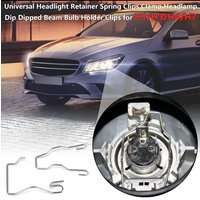 Car Bulb Clip Car Headlight Clamp Stainless Steel Rustproof Fit Headlight Retainer Spring Clip for H1 H3 H4 H7 Bulbs