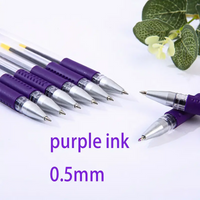 10pcs Purple Gel Pens, 0.5mm Fine Point Purple Ink, Smooth Writing for Students, Journaling & Office