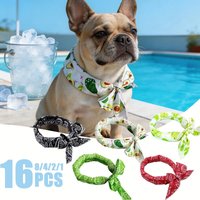Adjustable Summer Cartoon Pet Ice Scarf Cooling for Cats and Dogs Japanese Korean Style Reusable Neck Wrap