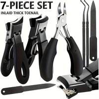 7pcs Toenail Thick Nail Clipper Set Heavy-Duty Podiatrist Grade Nail Cutter Dead Skin Remover Manicure Pedicure Nail Tools