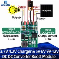 1~5PCS 3.7V 4.2V Charger 5V 6V 9V 12V Discharger Board DC-DC Boost Converter Charger Discharger Board for Solar Mobile Power DIY