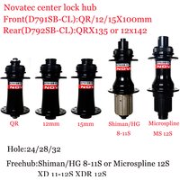 Novatec D791SB-CL D792SB Center Lock or 6 Bolts Disc 24/28/32Hole Hub Shiman HG XD XDR Microspline MS QR/12/15X100 QRX135 12X142