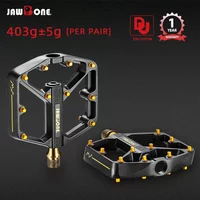 Jawbone MTB Bike Flat Pedals Ultralight CNC Aluminum Platform with Replaceable Pins 9/16 Sealed Bearing for Mountain Bike Parts